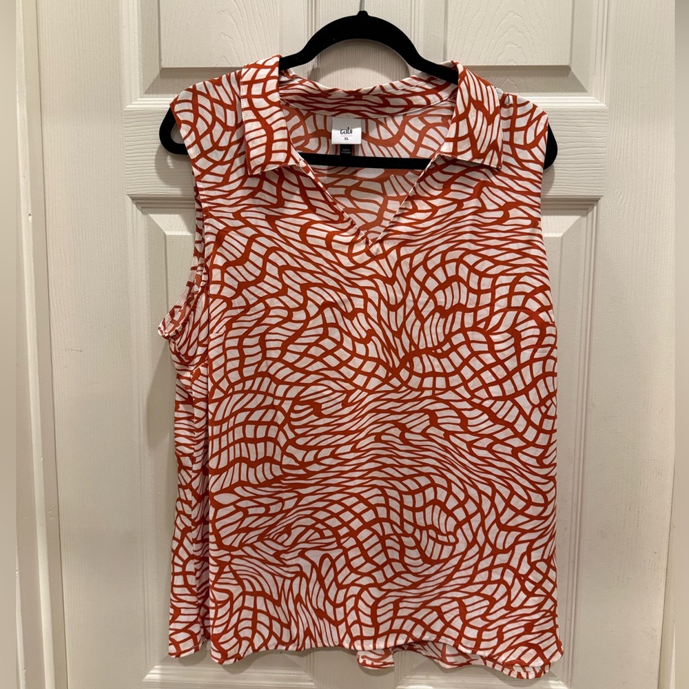 CAbi Twirl Sleeveless Blouse